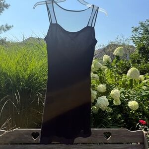Betsy & Adam Black Sheer Back‎ Cocktail Midi Party Event Dress Size 8
